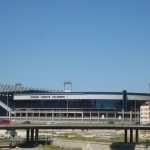 Estadio Vicente Calderón desde el puente de Toledo