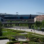 Estadio Vicente Calderón desde el Puente de Toledo