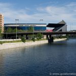 Estadio Vicente Calderón desde el Puente de Andorra