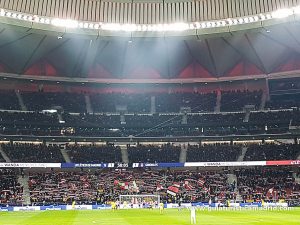 Viendo al Atlético de Madrid en el Wanda Metropolitano