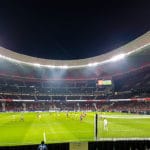 Viendo al Atlético de Madrid en el Wanda Metropolitano